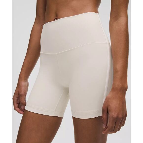 NWT Lululemon Align Side Strip Shorts, 6”, Light Ivory/White - 12 - Picture 5 of 8